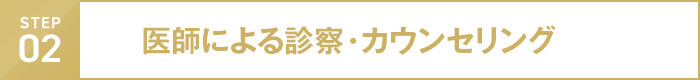 step02 医師による診察・カウンセリング